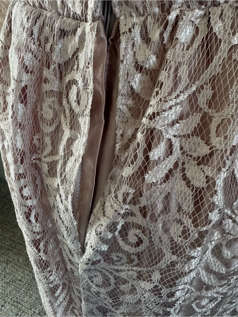 Vintage Alicia 1970’s Lace Maxi Dress Blush Pink Romantic Vintage Sz 5
